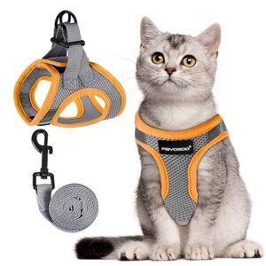 NEW! FAYOGOO Cat Harness and Leash - Comfortable, light and escape proof 6811